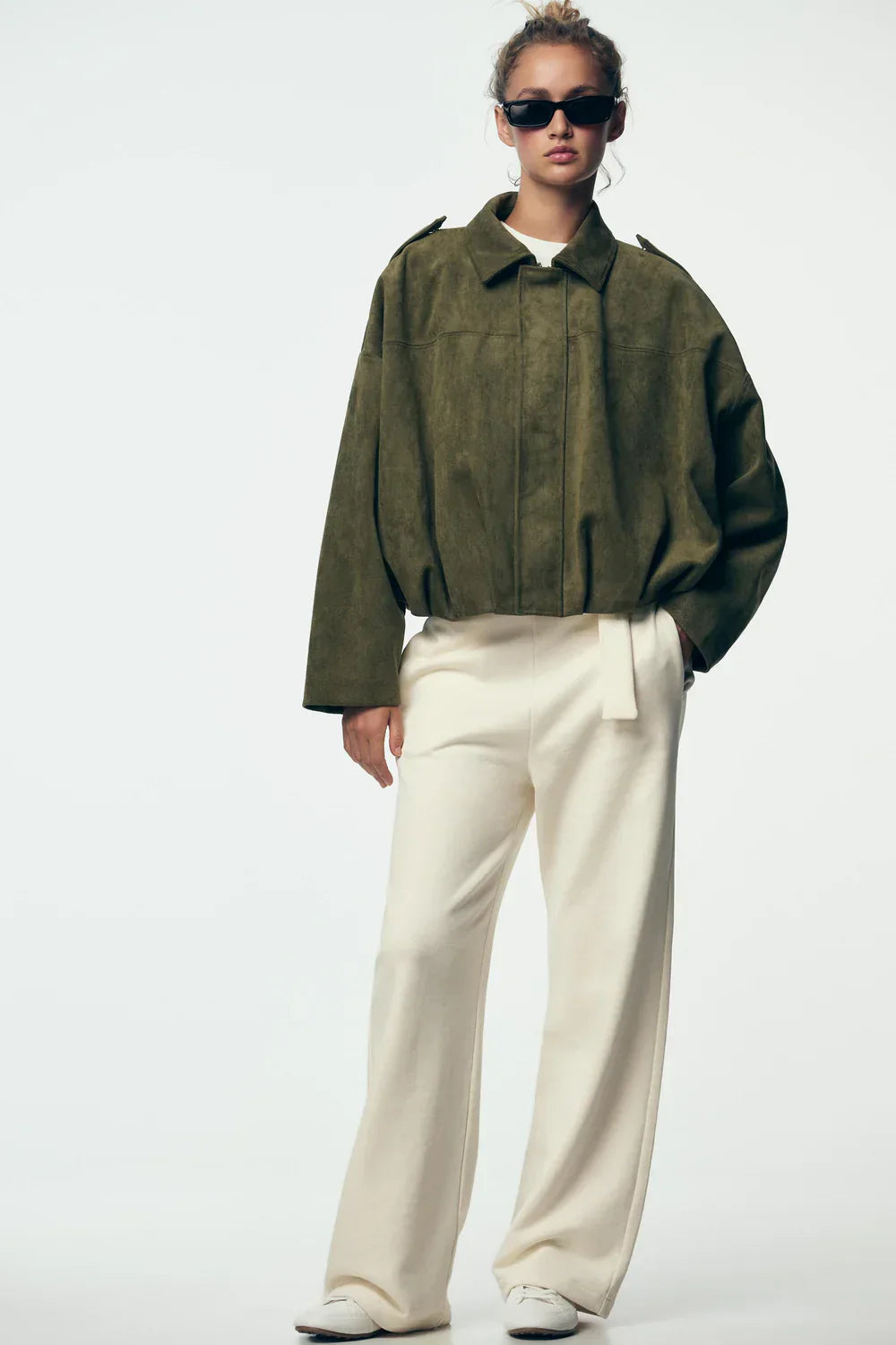 Celestelle™ | Veste Oversize Suédée – Élégance Décontractée