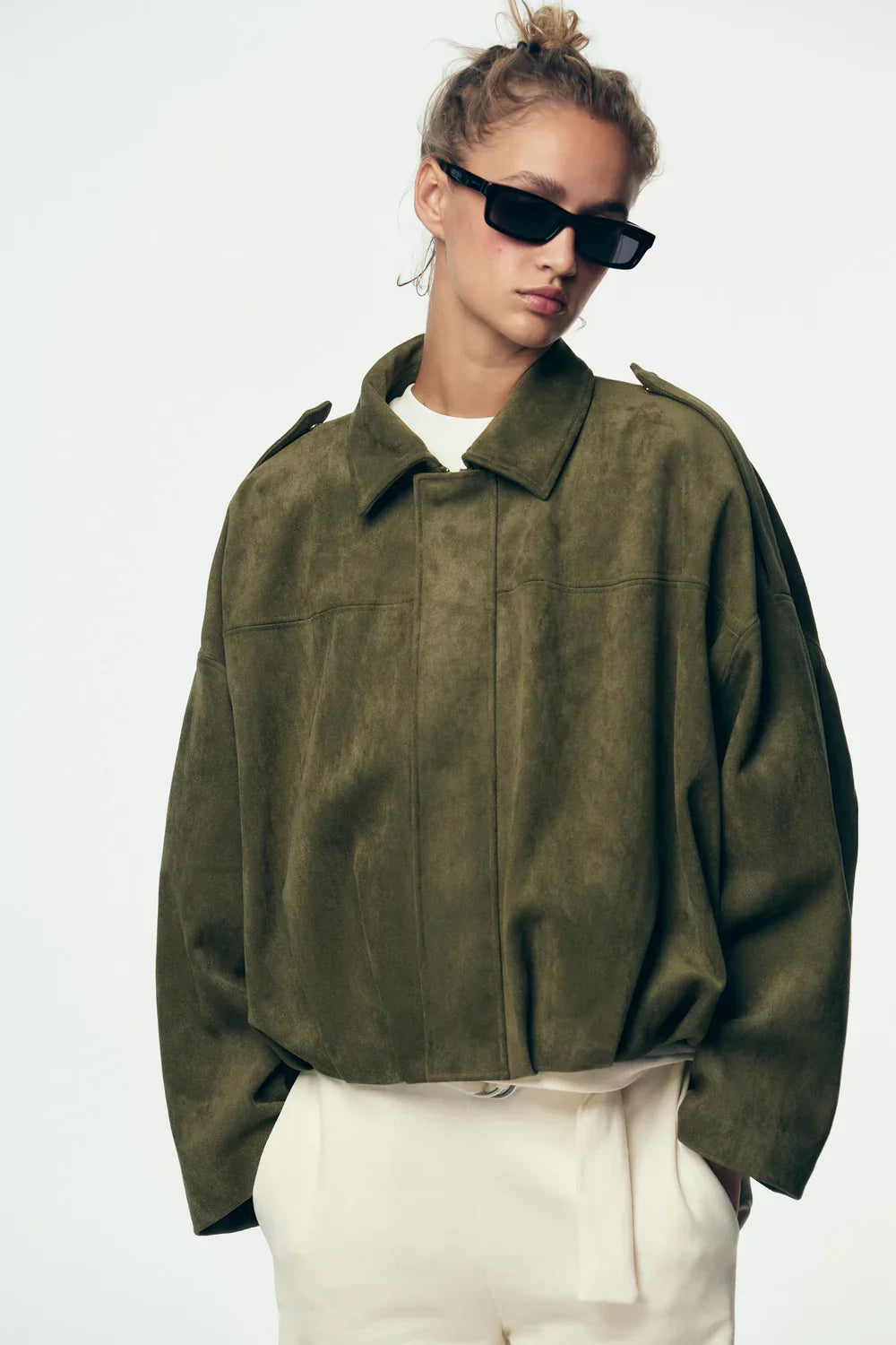 Celestelle™ | Veste Oversize Suédée – Élégance Décontractée