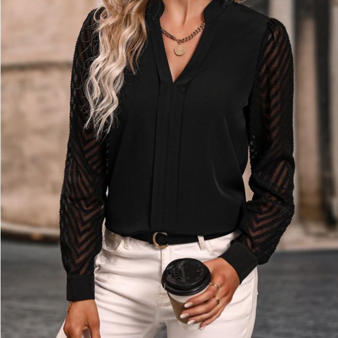 Celestelle™ | Blouse élégante à manches transparentes