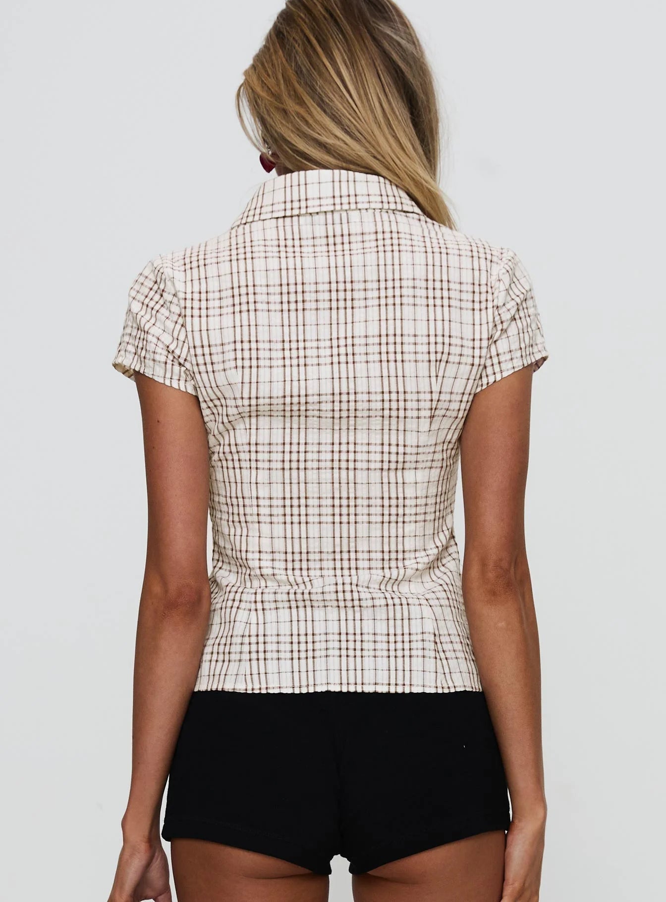 Celestelle™ | Blouse cintrée à carreaux