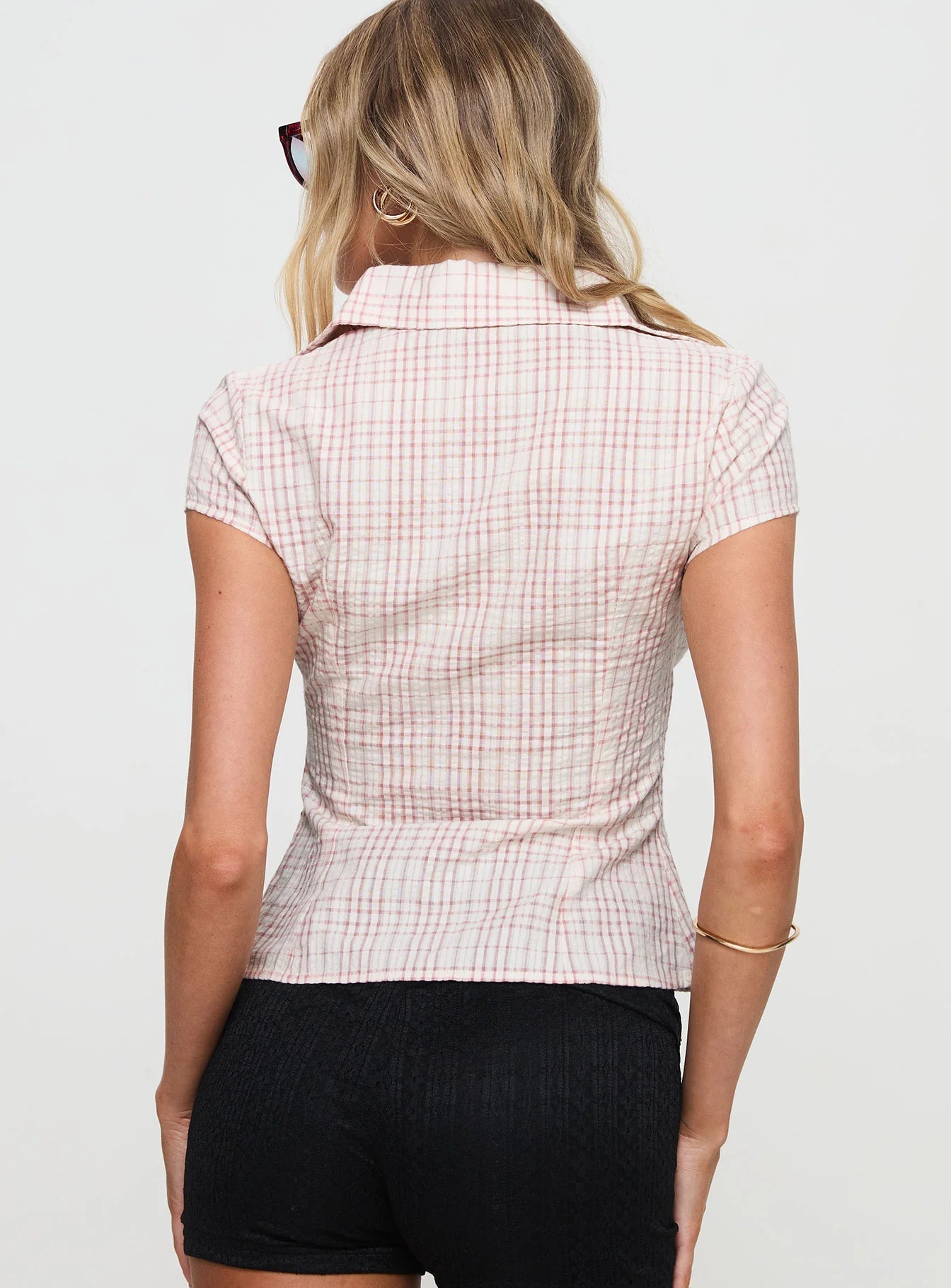 Celestelle™ | Blouse cintrée à carreaux