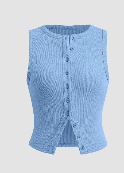 Celestelle™ | Haut sans manches à boutons