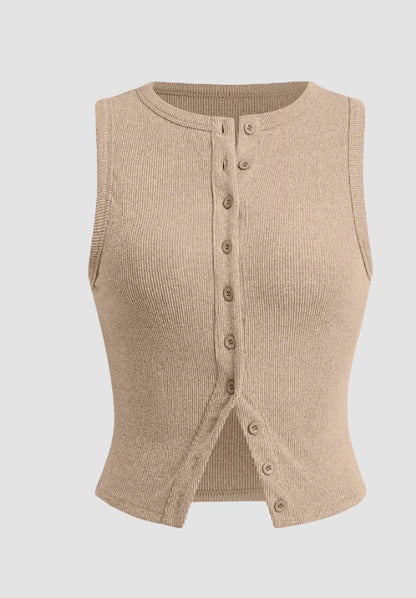 Celestelle™ | Haut sans manches à boutons